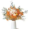 Ramo de Flores Secas Hojas de Eucalipto Rosa Eterna Flor Real Hortensia Hierba de Cristal Decoración del Hogar Adorno para Dormitorio Gypsophila