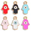 Accesorios de Joyería de Aleación de Venta Caliente Transfronteriza Colgante de Palma Ojo del Diablo Pendientes Colgante Accesorios para Joyería DIY