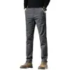 Pantalones Casuales de Algodón Puro de Alta Gama Color Caqui para Hombre Primavera y Otoño 2024 Nuevos Pantalones Ajustados para Hombre Pantalones Rectos Juveniles para Hombre
