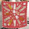 110cm Invierno Seda Artificial Lana Doble Cara Heterocromático Academia Ecuestre Bufanda Cuadrada Grande para Mujer Bufanda Cálida de Viaje Bufanda