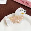 Pinza para el pelo de cachorrito linda de dibujos animados para niñas, Pinza de garra para el pelo de alta gama, Pinza pequeña de tiburón de acetato, Accesorio para el pelo infantil de animales