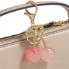 Chaveiro de Cereja Popular Transfronteiriço Joia Pingente de Cereja Multicor Simulada Pingente de Bolsa da Moda Chaveiro de Cereja