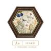 Pintura decorativa para comedor de restaurante americano, pintura colgante para entrada, fondo de sala de estar europeo, pintura mural hexagonal de flores y pájaros