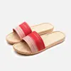 Pantuflas de Masaje Pantuflas de Lino Verano para Mujer Interior Hogar Zapatos de Hombre Pareja Antideslizante Tela para el Hogar Verano