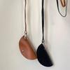 Nuevo Estilo Estilo Simple Accesorios de Moda Mini Bolsa Colgante de Cuello con Exquisito Sentido del Diseño Bolsa Semicircular Bolsa Collar para Llaves