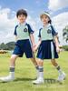 Companheiro Divertido Infantil Série Quatro Estações Verde Traje Esportivo para Aluno do Ensino Fundamental Roupas de Classe para Reunião Esportiva Roupas de Jardim de Infância conjunto de sete peças