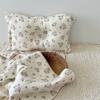 Manta de siesta de algodón con borde ondulado y estampado de gasa de Corea del Sur, suave y pegajosa, con dibujos animados bonitos, ligera y de lujo.