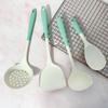 Nuevos Utensilios de Cocina de Silicona Bicolor Azul y Blanco Espátula de Silicona Colador Todo Incluido Cuchara para Sopa Cuchara para Arroz Cuchara de Cocina Multifuncional Juego de Espátulas