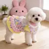 Roupas para Cachorro Primavera e Verão Vestido de Princesa Fino para Gato Pode Ser Rebocado Lolita Cachorro Pequeno Teddy Pet