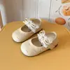 Zapatos de Cuero Estilo Coreano para Niñas 2026 Primavera/Otoño Nuevos Dulces para Niña Pequeña Mary Jane Suela Suave Encaje Zapatos Individuales de Princesa para Niños