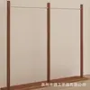 Estante de Exhibición para Tienda de Ropa Estante de Pie de Acero Inoxidable Estante para Ropa de Mujer Color Nogal Estilo Antiguo Colgador de Ropa de Pared