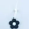 Colgante Llavero Botella de Agua de Goma Suave PVC Accesorio Taza Térmica Colgante de Flor Colorida Dopamina