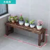 Estante para Flores de Balcón Carbonizado Estante para Flores de Exterior Caja de Flores de Madera para Macetas Patio Estante de una Sola Capa Estante para Maquetas