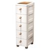Gabinete Lateral Estrecho de 18-30 cm, Tipo Cajón para Baño, Estante de Almacenamiento para Artículos Varios, Gabinete Multicapa Móvil