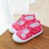 Nanlu Novo Velcro Desenho Animado Crianças Lona Meninas Boca Quadrada Sapatos de Princesa Sapatos Infantis Fabricante Atacado B813