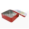 Caja de hojalata para alimentos, dulces, galletas, Caja de hierro para regalos del Festival de Primavera, Caja cuadrada para galletas, Caja de regalo con tapa