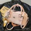 Bolsa Boston Texturizada Retrô de Nicho Estilo Coreano 2026 Nova Versátil Super Tendência Bolsa de Mão Bolsa Transversal Casual