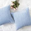 Sitio Independiente Transfronterizo Funda de Almohada de Pana Minimalista Moderna Funda de Cojín de Felpa de Pana de Color Sólido Rayas Rectas Nórdicas