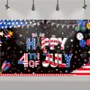 Tecido de Fundo para o Dia da Independência Americana Novo Transfronteiriço Vermelho, Branco e Azul Decoração de Festa Temática Dia da Independência Suprimentos Bandeira Americana