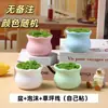 Atacado de fábrica de bonsais, vasos de plástico para flores, plantas suculentas, plantas verdes de cerâmica para mesa, conjuntos de vasos de flores M