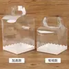 Caixa de bolo transparente portátil de celebridade da internet 3 polegadas 4 polegadas de altura caixa de bolo de aniversário embalagem de sobremesa para assar atacado