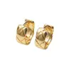 Pendientes de Cobre con Forma de Rombo Chapados en Oro de Nuevo Estilo Europeo y Americano, de Nicho y Alta Gama, Lujo Ligero, Pinzas para Orejas con Temperamento Estilo Chanel al por Mayor