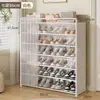 Zapatero Multicapa Entrada del Hogar Pequeño Estrecho Simple Habitación de Alquiler No Ocupa Espacio Dormitorio a Prueba de Polvo Almacenamiento Zapatero