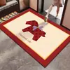 2026 Ano do Cavalo Novo Tapete de Entrada Premium Vermelho Porta de Entrada Entrada Resistente ao Desgaste e à Sujeira Tapete para Pés Tapete Antiderrapante