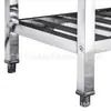 Estante de Almacenamiento de Cocina Desmontable de Cuatro Niveles de Acero Inoxidable Estante Plano de Cocina Estante para Verduras Almacenamiento Multifuncional
