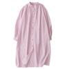 Vestido Camisero a Rayas Rosas para Mujer, Principios de Otoño 2026 Nuevo Estilo Coreano, Holgado Retro, Rejuvenecedor, Versátil Vestido Largo