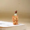 Lanyuexuan Ciprés Doce Signos del Zodíaco Tallado a Mano Versión Q Figura de Madera Adorno para la Buena Suerte en el Año de Nacimiento, Artesanía de Madera Maciza Regalo