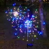 Luzes Solares de Fogo de Artifício LED, Luzes de Atmosfera Festiva, Luzes de Gramado à Prova d'Água, Luzes de Jardim Externas, Luzes Decorativas de Paisagem