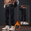 Pantalones de Deportes de Invierno al por Mayor Pana de Peso Pesado Pantalones de Hombre Engrosados con Forro Polar Cálidos para Hombre Casual Versátiles Pantalones de Correr