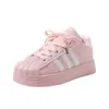 Zapatos de Tabla Nuevos de Primavera y Otoño para Niños, Zapatos Blancos para Niñas, Suela Suave Antideslizantes, Zapatos Deportivos Casuales para Niños, Puntera de Concha, Niños Medianos y Grandes
