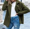 Nueva Chaqueta de Felpa con Botones de Piel para Mujer Otoño e Invierno Transfronteriza Europea y Americana Amazon Cuello Solapa Suéter Holgado de Terciopelo