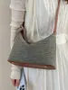 2026 Nuevo Bolso de Hombro Tejido para Mujer, Estilo Coreano Versátil Estilo Vacaciones Bolso de Paja, Bolso Cruzado de Gran Capacidad, Bolso de Mano a la Moda