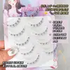 Pequeña Llama Pestañas Inferiores Tallo Transparente Una Pieza Pestañas Postizas Naturales Ojo de Diablo de Cómic Completo Tallo Ultra-Delgado Artificial