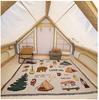 Manta Personalizada Estilo Americano para Acampar en Tienda, Manta para RV, Exterior, Picnic, Tejido de Hilo, Estilo Camping, Mantel, Tapete para Césped