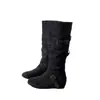 Botas altas retro de gamuza para mujer, nuevo estilo otoño-verano 2026, botas de vaquero occidentales, botas de montar, botas altas