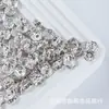 Cuentas Espaciadoras Caladas con Pedrería y Tachuelas de Diamante, Agujero Recto, Base de Flor, Materiales para Bisutería Hecha a Mano, Accesorios para Pulseras, Cuentas Sueltas, Joyería
