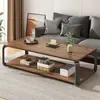Mesa de centro pequeña para apartamentos pequeños, diseño moderno y minimalista, adecuada para casas de alquiler, forma cuadrada simple, mesa auxiliar creativa para sofá