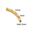 Pingente Rosqueado de Cotovelo 37mm Banhado a Ouro 18K de Aço Inoxidável DIY Moda Colar Pulseira Acessórios de Joias Lote Transfronteiriço