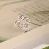 Anillo Flor de Loto Yuhong, moderno y único, estilo chino de alta gama, anillo abierto exquisito, directo del fabricante