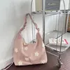 Bolso de hombro nuevo, de estilo relajado, versátil, con una correa de moda, texturizada y plisada; bolso bandolera ajustable; bolsa tote; bolsa de lona