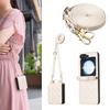 Funda de cuero plegable romboidal para teléfono móvil Samsung ZFlip6, funda de cuero cruzada Zflip5, funda protectora de cuero Zflip4 adecuada