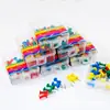 Chincheta de color en forma de I para jardín de infantes, chincheta de carpintería suave, chincheta para tablero de dibujo, 37 en caja