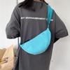 Bolsa Pequena Casual Artística Cor Sólida Estilo Ins Coreano para Meninas Estudantes Bolsa Dumpling Simples Harajuku Japonês Bolsa Transversal para Mulheres