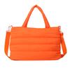Nueva Ropa de Algodón Transfronteriza de Otoño e Invierno Bolsa de Gran Capacidad Bordado Simple Bolso Tote de Mano Moderno Casual de Hombro Cruzado