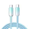 Cable Trenzado de Cristal de Hielo Tipo-C de Doble Extremo Cable de Datos Gradiente Adecuado para Apple/Huawei/Carga Rápida Cable de Datos Cable de Carga