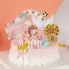 Diretamente do Fabricante: Coroa, Capa, Vestido Rosa do Pequeno Príncipe, Acessórios para Decoração de Bolo de Aniversário da Pequena Princesa, Enfeites Decorativos